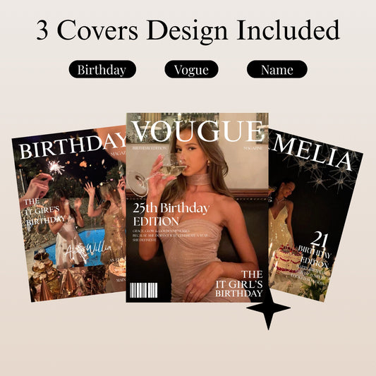 Editable Birthday Magazine Canva Template - 68 Fully Editable Pages