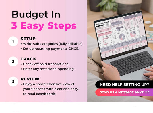 Finance Dashboard Spreadsheet - Instant Access