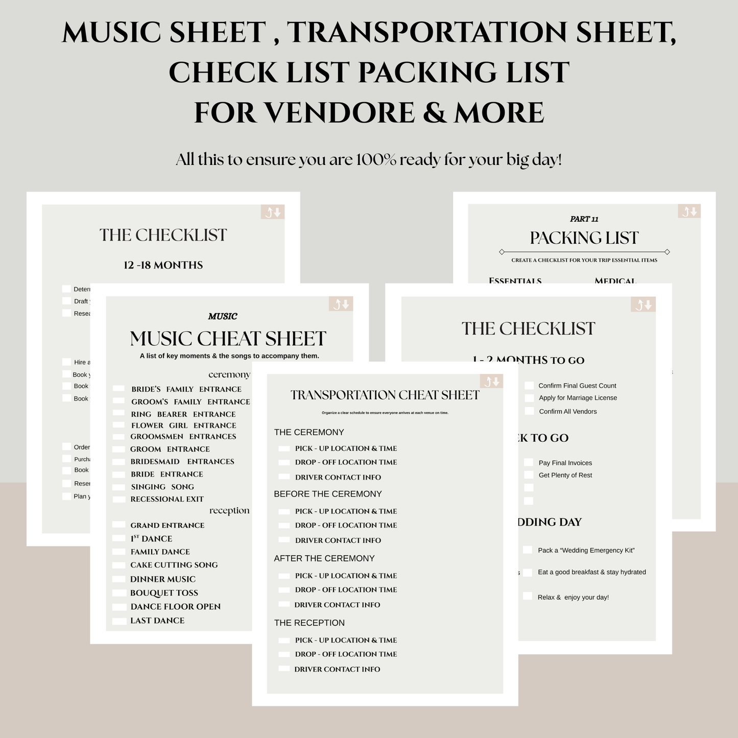 Editable Wedding Planner Template