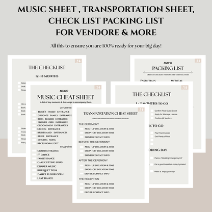Editable Wedding Planner Template