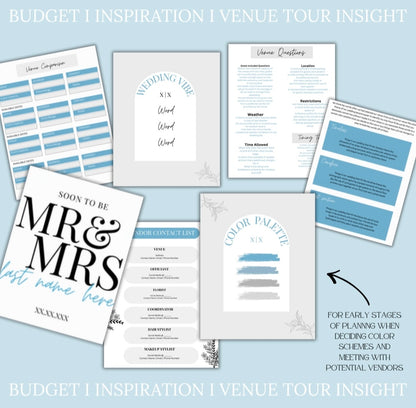 Ultimate Wedding Planner Bundle - 90+ Pages Printable Timeline (PDF Download)