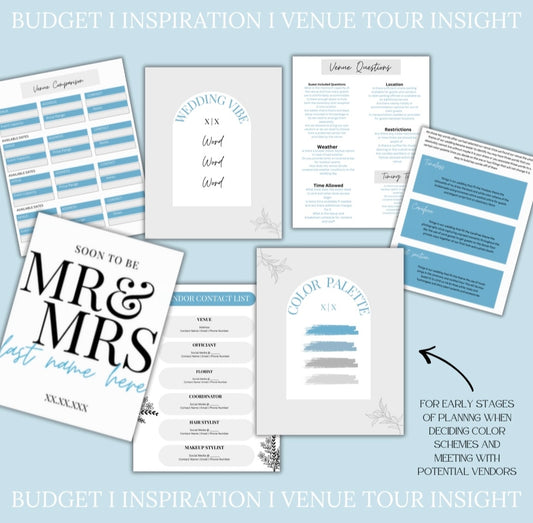 Ultimate Wedding Planner Bundle - 90+ Pages Printable Timeline (PDF Download)