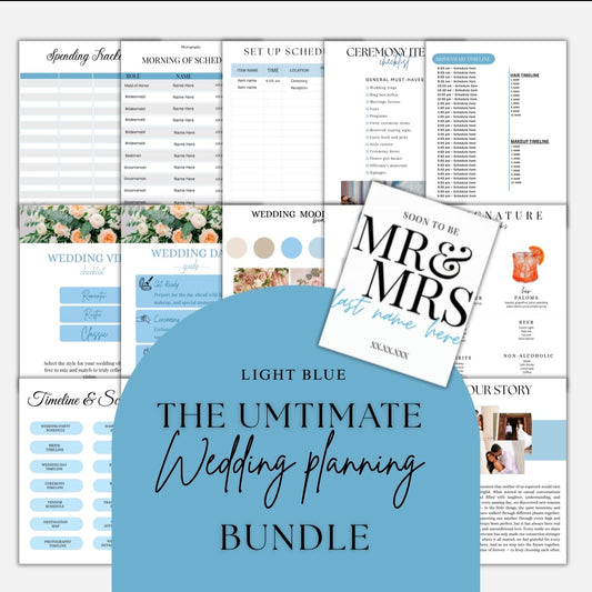 Ultimate Wedding Planner Bundle - 90+ Pages Printable Timeline (PDF Download)