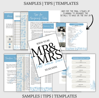 Ultimate Wedding Planner Bundle - 90+ Pages Printable Timeline (PDF Download)