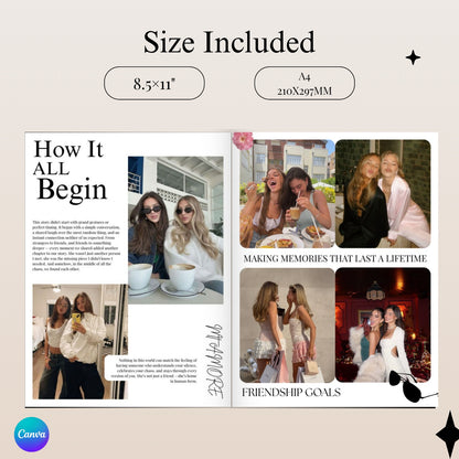 Editable Birthday Magazine Canva Template - 68 Fully Editable Pages
