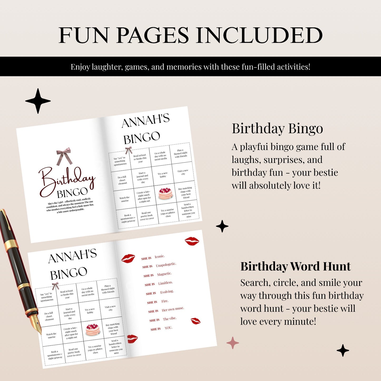Editable Birthday Magazine Canva Template - 68 Fully Editable Pages