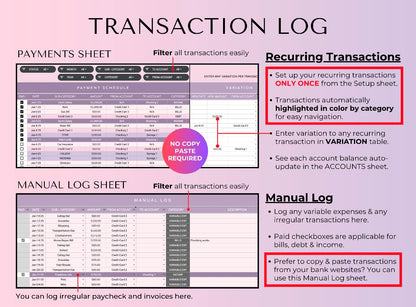 Finance Dashboard Spreadsheet - Instant Access