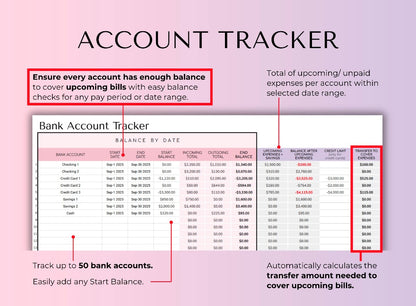 Finance Dashboard Spreadsheet - Instant Access