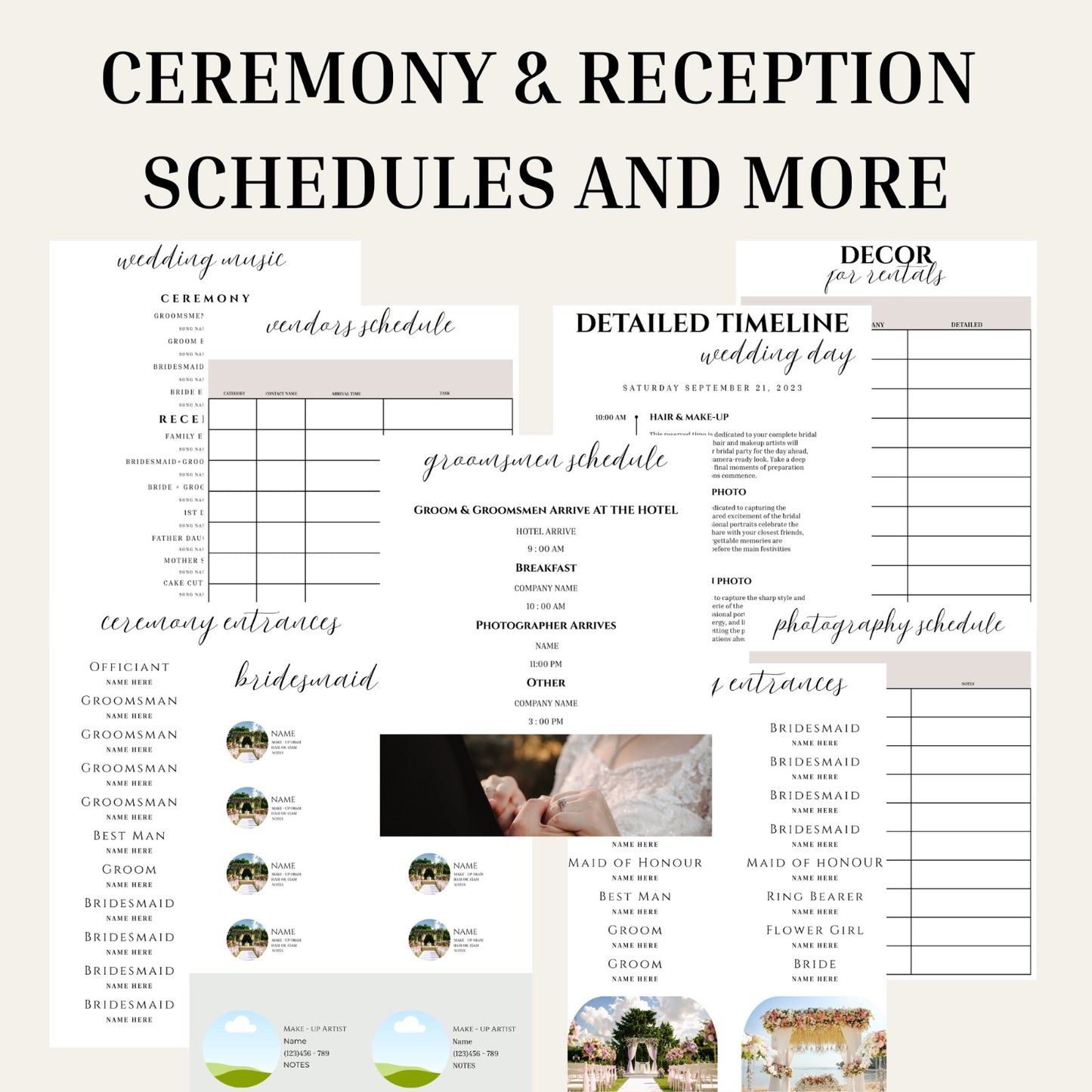 Wedding Planning Bundle - Editable 80+ Pages Instant Download