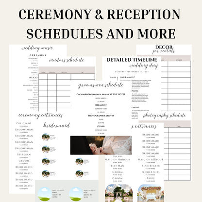 Wedding Planning Bundle - Editable 80+ Pages Instant Download