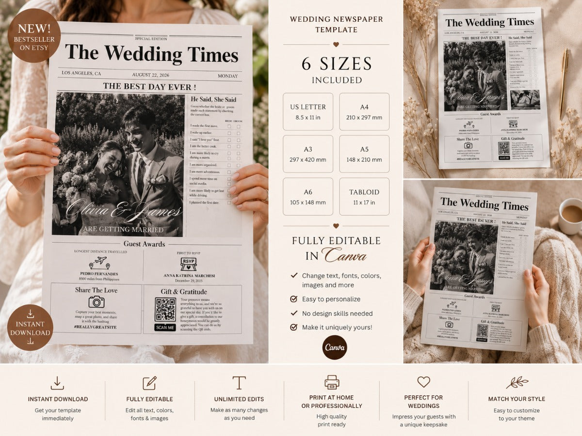 The Ultimate Wedding Newspaper Experience