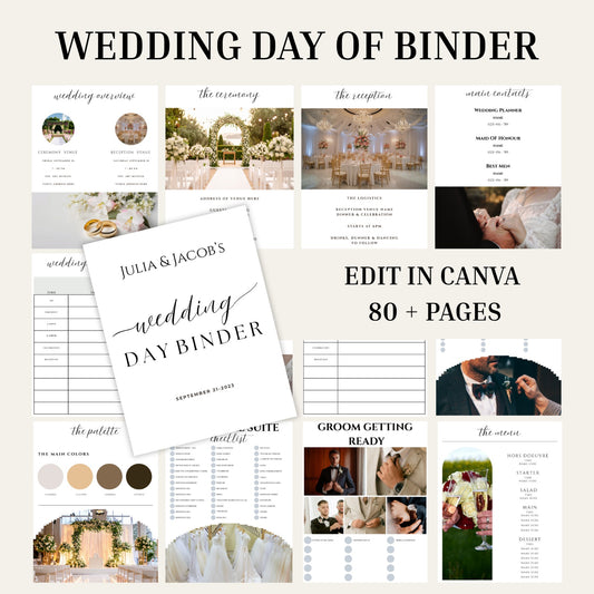 Wedding Planning Bundle - Editable 80+ Pages Instant Download