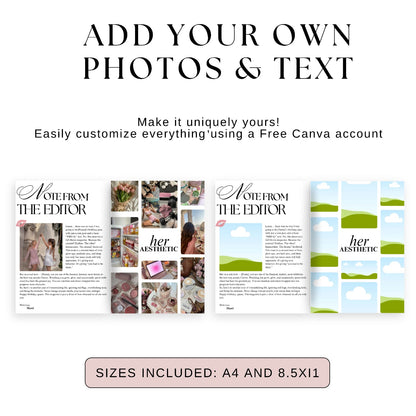 Birthday Magazine Template (Digital Download)