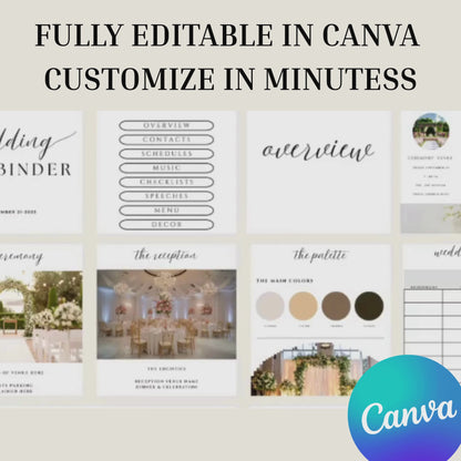 Wedding Planning Bundle - Editable 80+ Pages Instant Download