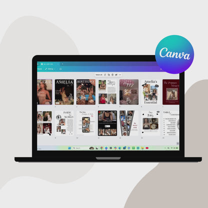 Birthday Magazine Template – Editable Canva Vogue Style (Digital Download)