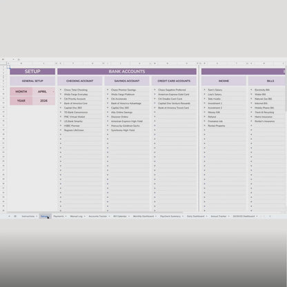 Finance Dashboard Spreadsheet - Instant Access